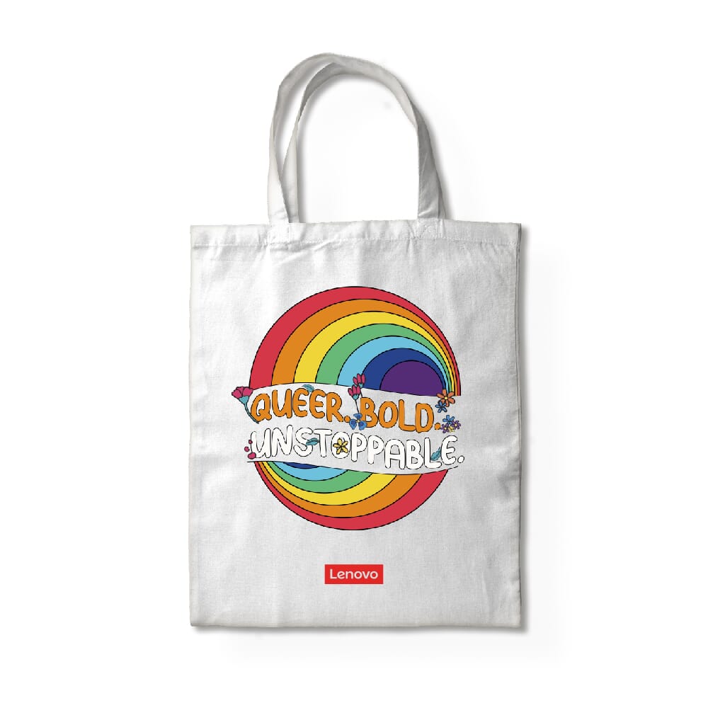 Queer Bold Customized Tote Bag - White